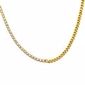 Necklace | 18K Gold - Tennis Cuban - W 3.5mm - L 45+5cm - Women's