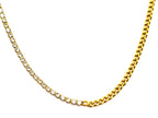 Halskette | 18K Gold - Tennis-Cuban - B 3,5mm - L 45+5cm - Damen