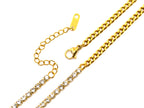 Halskette | 18K Gold - Tennis-Cuban - B 3,5mm - L 45+5cm - Damen