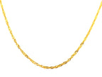 Halskette | 18K Gold - Singapurkette - B 3mm - L 43+5cm - Damen