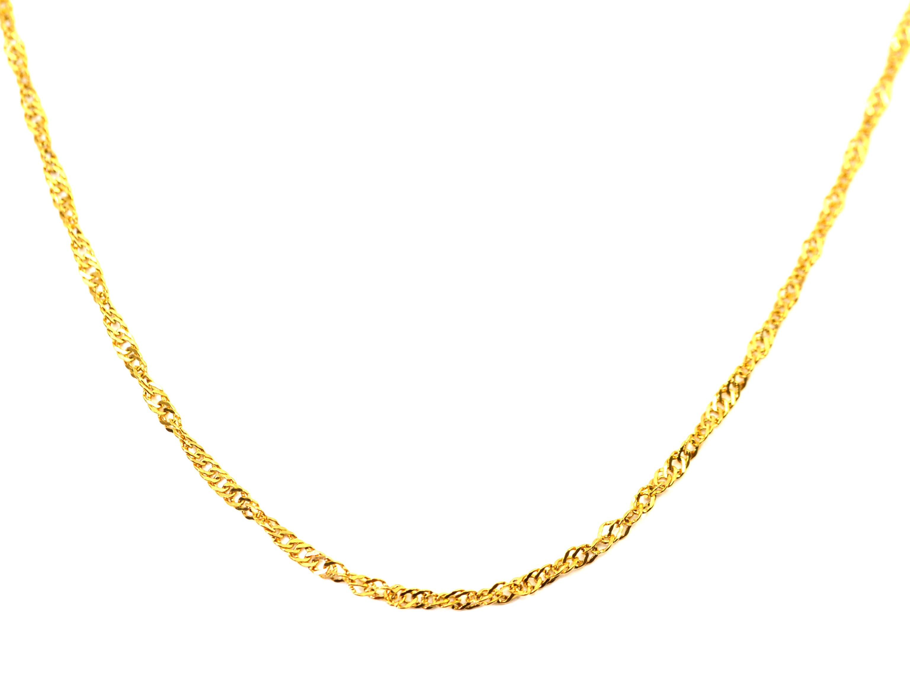 Halskette - 18K Gold - Singapurkette - B 3mm - Damen