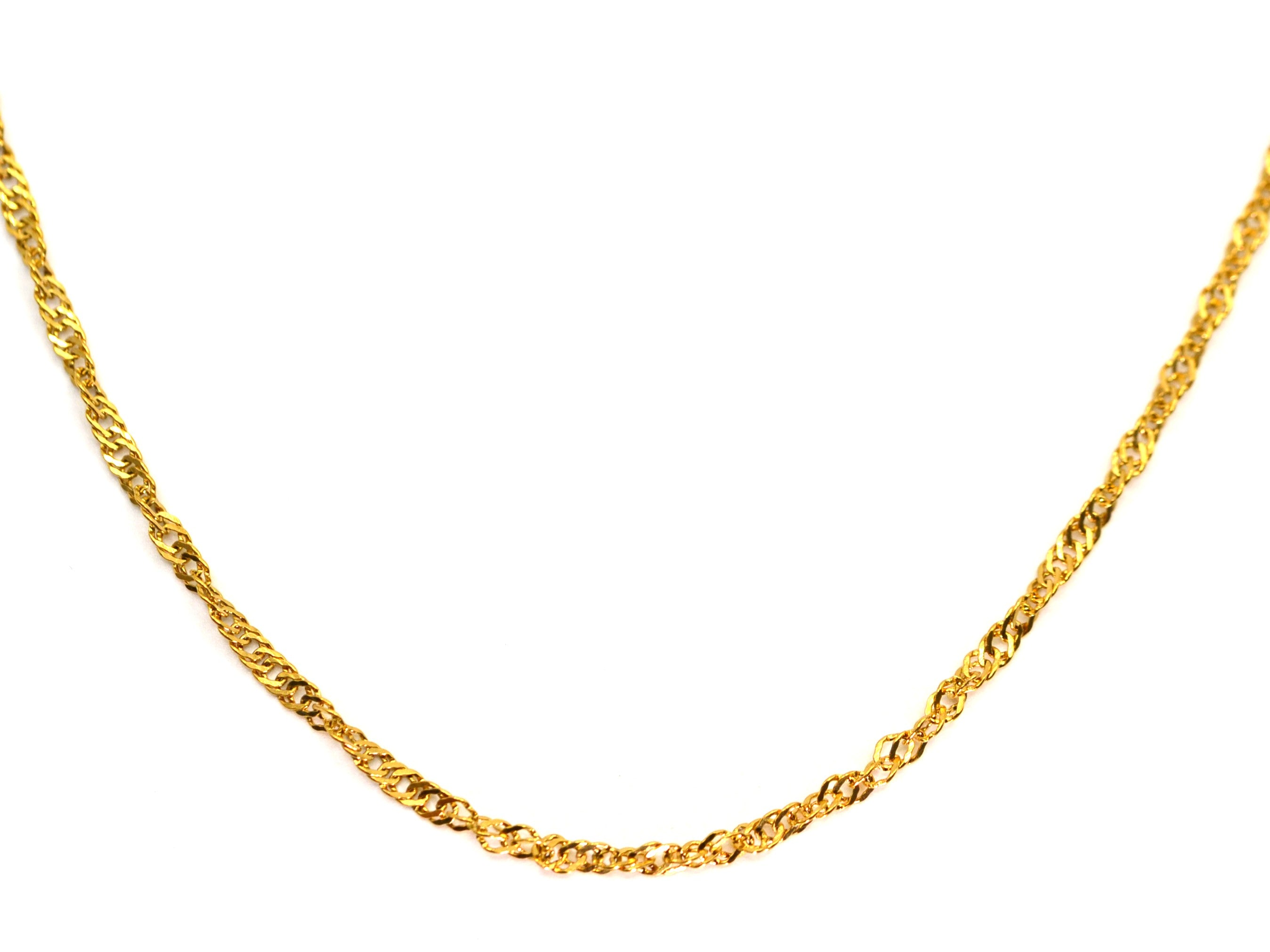 Halskette - 18K Gold - Singapurkette - B 3mm - Damen