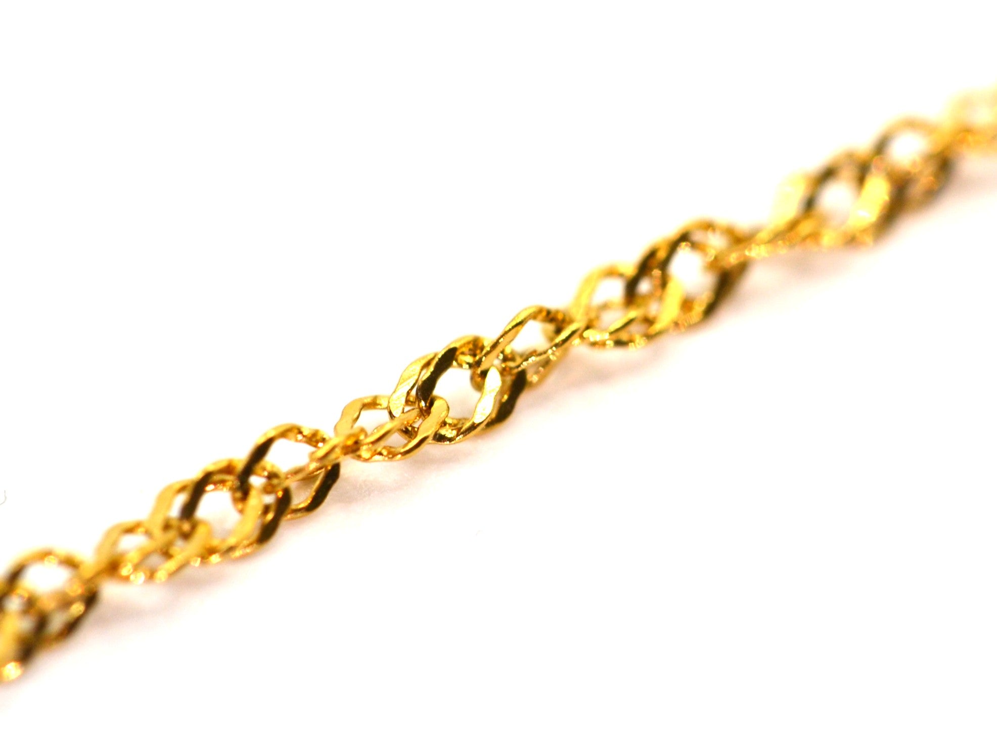 Halskette - 18K Gold - Singapurkette - B 3mm - Damen