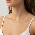 Halskette | 18K Gold - Ankerkette - B 3mm - L 43+5cm - Damen