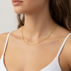 Halskette | 18K Gold - Ankerkette - B 3mm - L 43+5cm - Damen
