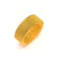 Ring | 18K Gold - Mesh - Flat - Titanium - W 8mm - Ladies