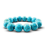 Armband | Perlen - Stretch - Türkis - B 10mm - Unisex