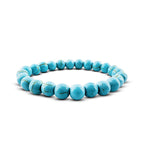 Armband | Perlen - Stretch - Türkis - B 8mm - Unisex