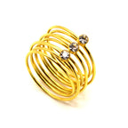 Ring | 18K Gold - Statement - Zirkon - B 12mm - Damen