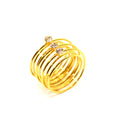 Ring | 18K Gold - Statement - Zirkon - B 12mm - Damen