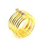 Ring | 18K Gold - Statement - Zirkon - B 12mm - Damen
