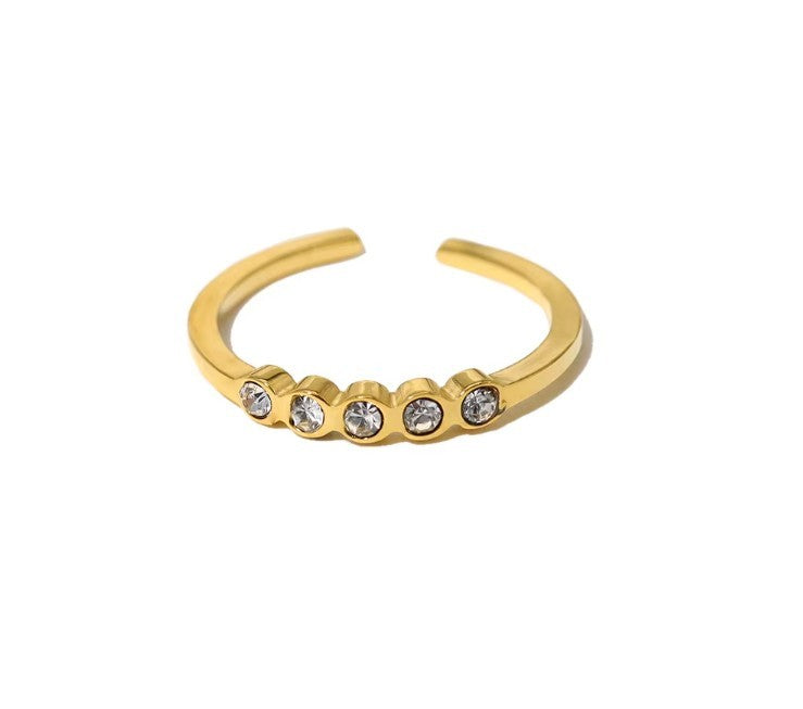 Ring - 18K Gold - Zirkon - Gap - Damen