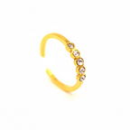 Ring | 18K Gold - Zircon Gap - W 1.5mm - Women's