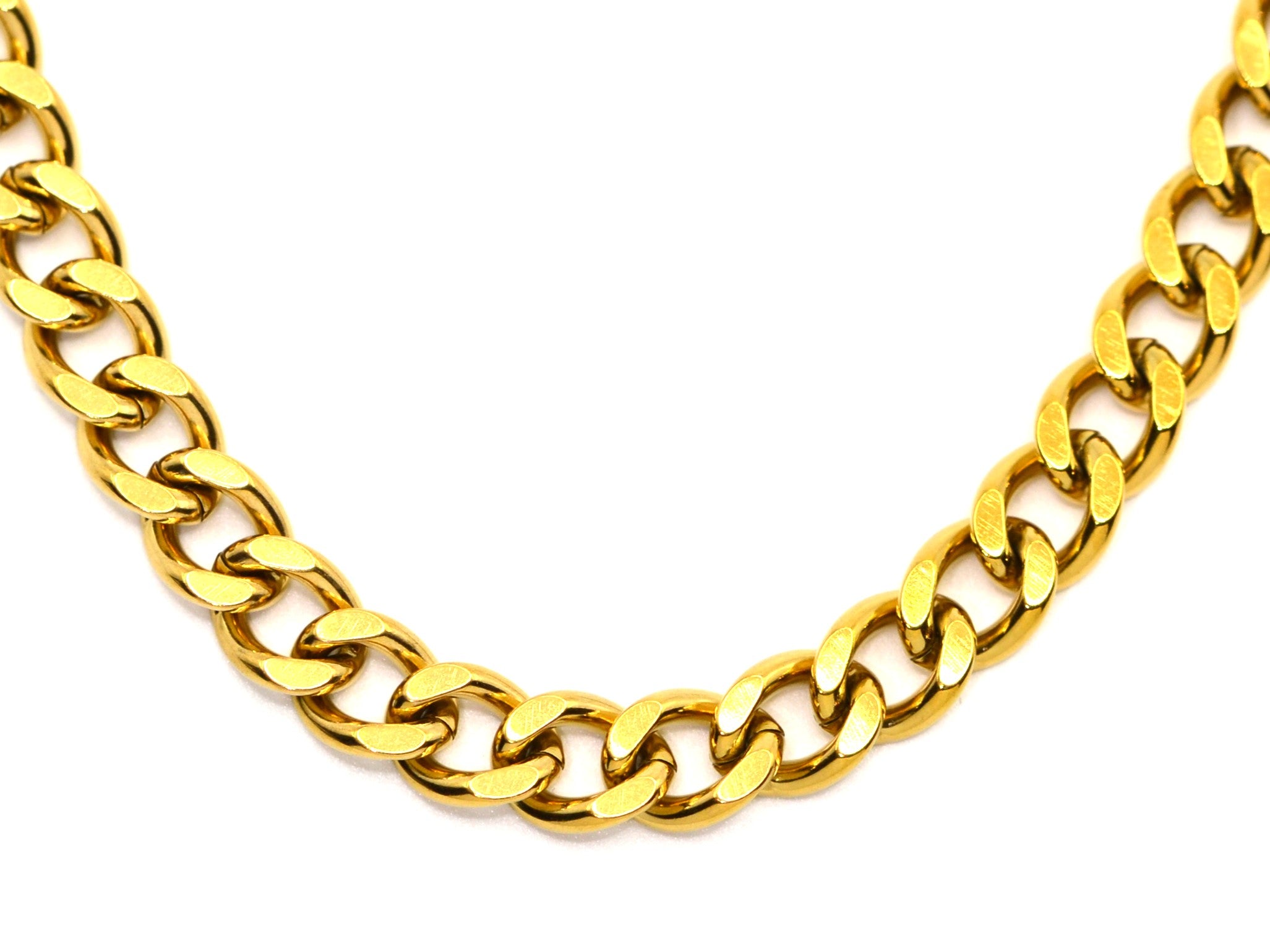 Halskette - 18K Gold - Panzerkette - B 7mm - L 40cm - Damen