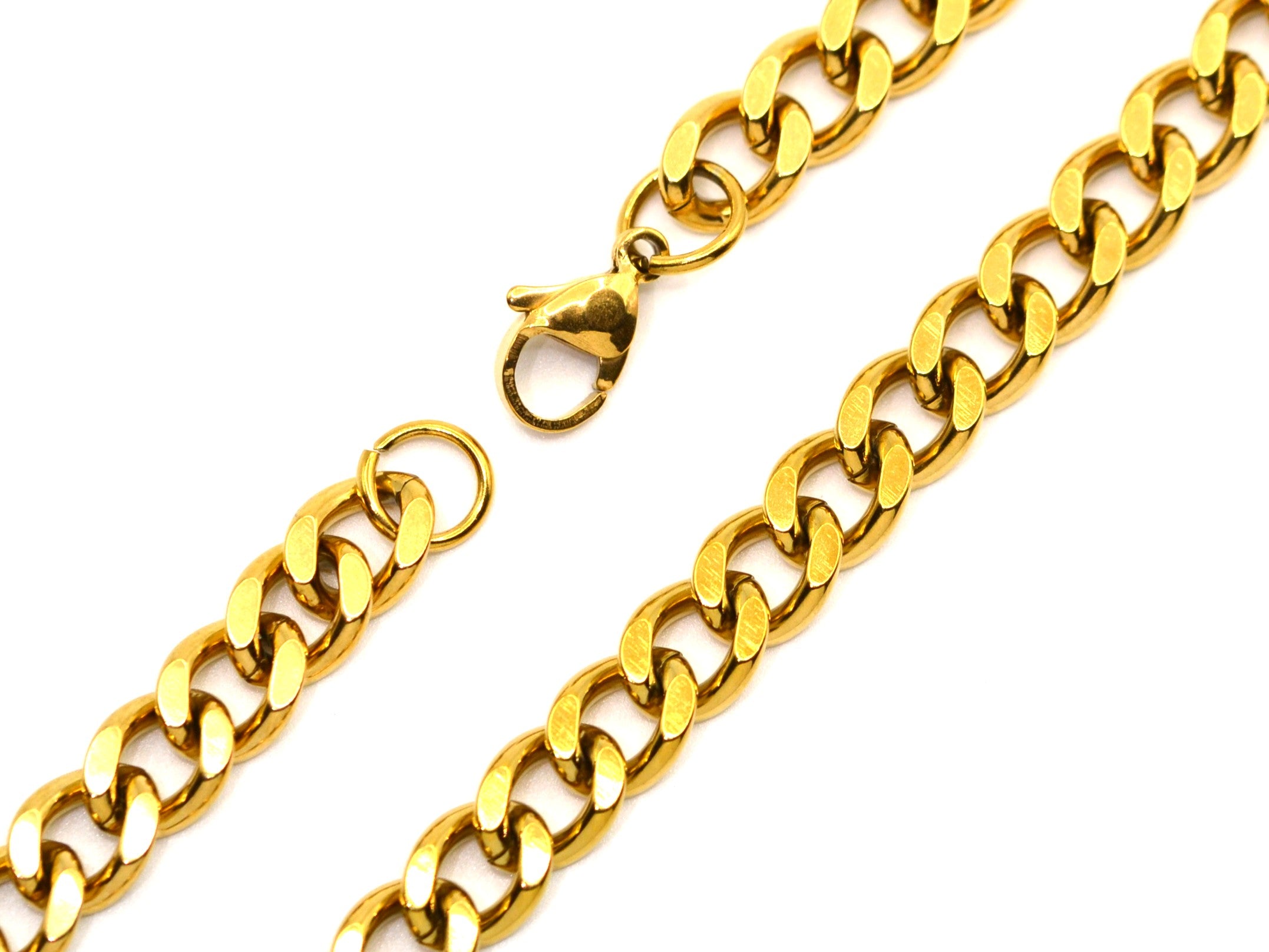 Halskette - 18K Gold - Panzerkette - B 7mm - L 40cm - Damen