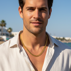 Necklace | 18K Gold - Cuban - W 5mm - L 50cm - Men