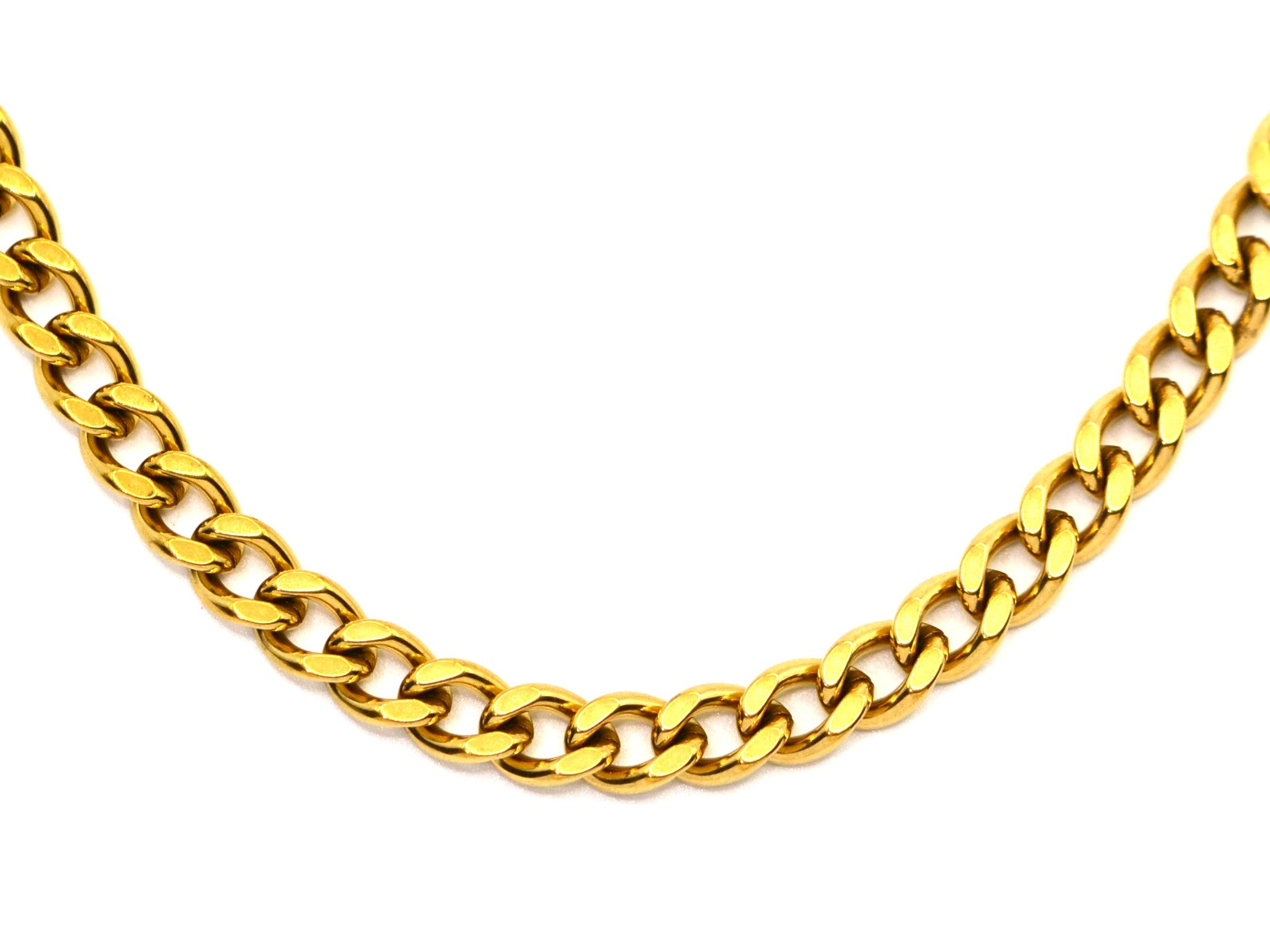 Halskette - 18K Gold - Panzerkette - B 5mm - L 40cm - Damen