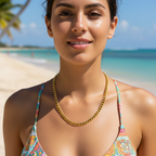 Halskette | 18K Gold - Cuban - B 5mm - L 40cm - Damen