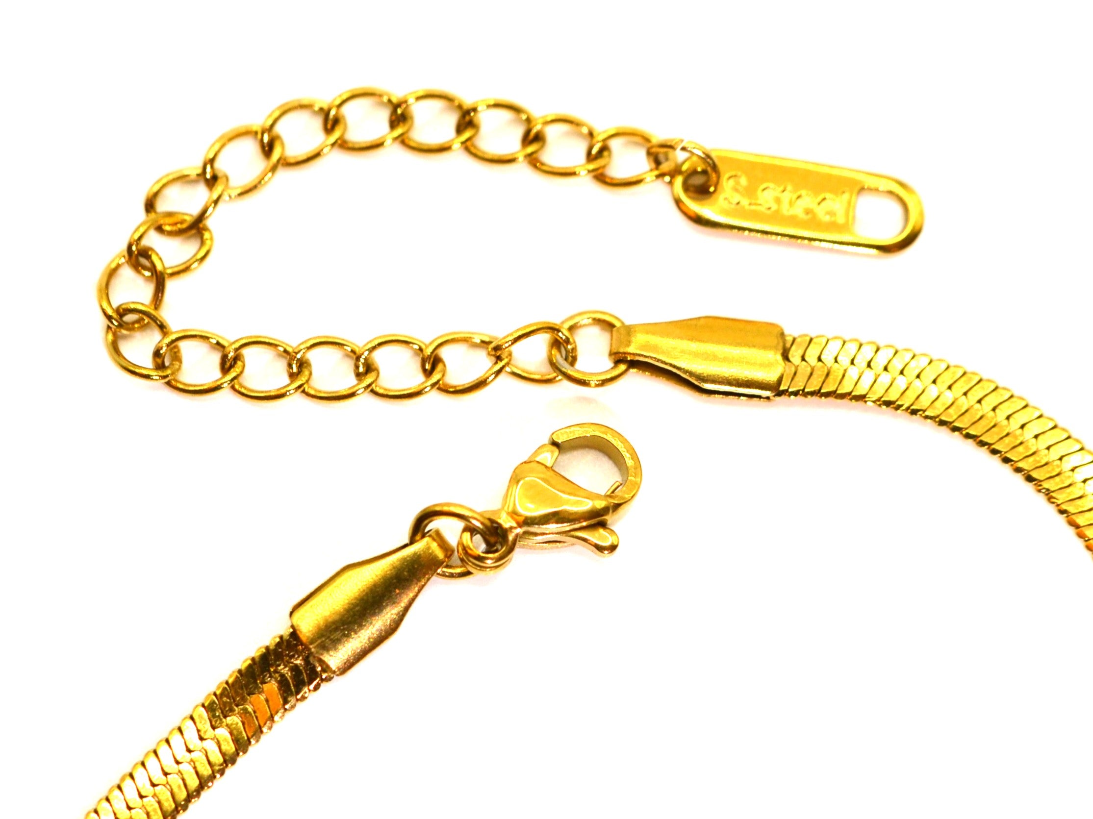 Fußkette - Gold - Schlangenkette - B 3mm - Damen