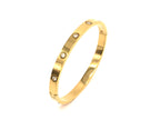 Armreif | 18K Gold - Zirkon - Oval - B 6mm - Damen