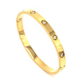 Armreif | 18K Gold - Zirkon - Oval - B 6mm - Damen