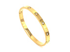 Armreif | 18K Gold - Zirkon - Oval - B 6mm - Damen