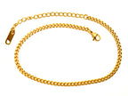 Fußkette | Gold - Cuban - B 3mm - L 20+5cm - Damen