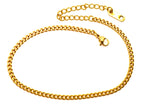 Fußkette | Gold - Cuban - B 3mm - L 20+5cm - Damen