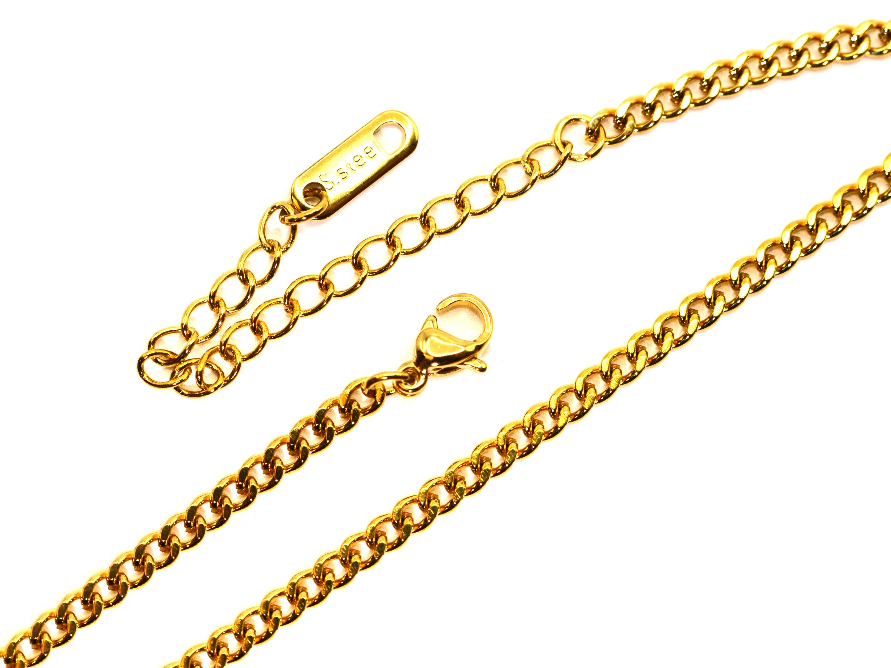 Fußkette - Gold - B 2,8mm - Panzerkette - Damen