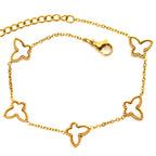Armband | Gold - Butterfly - B 1,2mm - L 17,5+3cm - Damen