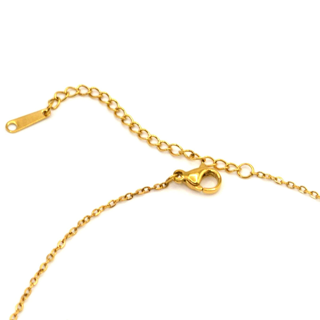 Halskette | Gold - Ankerkette - Dangle-Drop - B 1mm - L 40+5cm - Damen