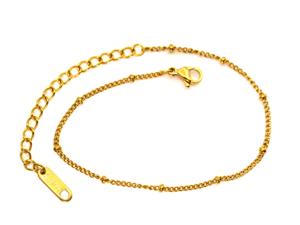 Armband | 18K Gold - Goldperlen - B 1,2mm - L 16+5cm - Damen