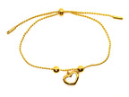 Armband | Gold - Charm - Herz - B 1mm - L max. 22cm - Damen