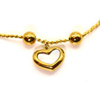Armband | Gold - Charm - Herz - B 1mm - L max. 22cm - Damen
