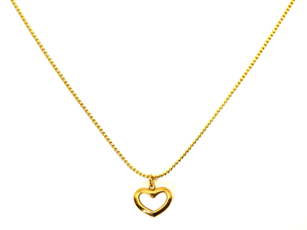 Halskette | Gold - Solitär - Herz - B 1mm - L 40+5cm - Damen