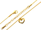 Halskette | Gold - Solitär - Herz - B 1mm - L 40+5cm - Damen
