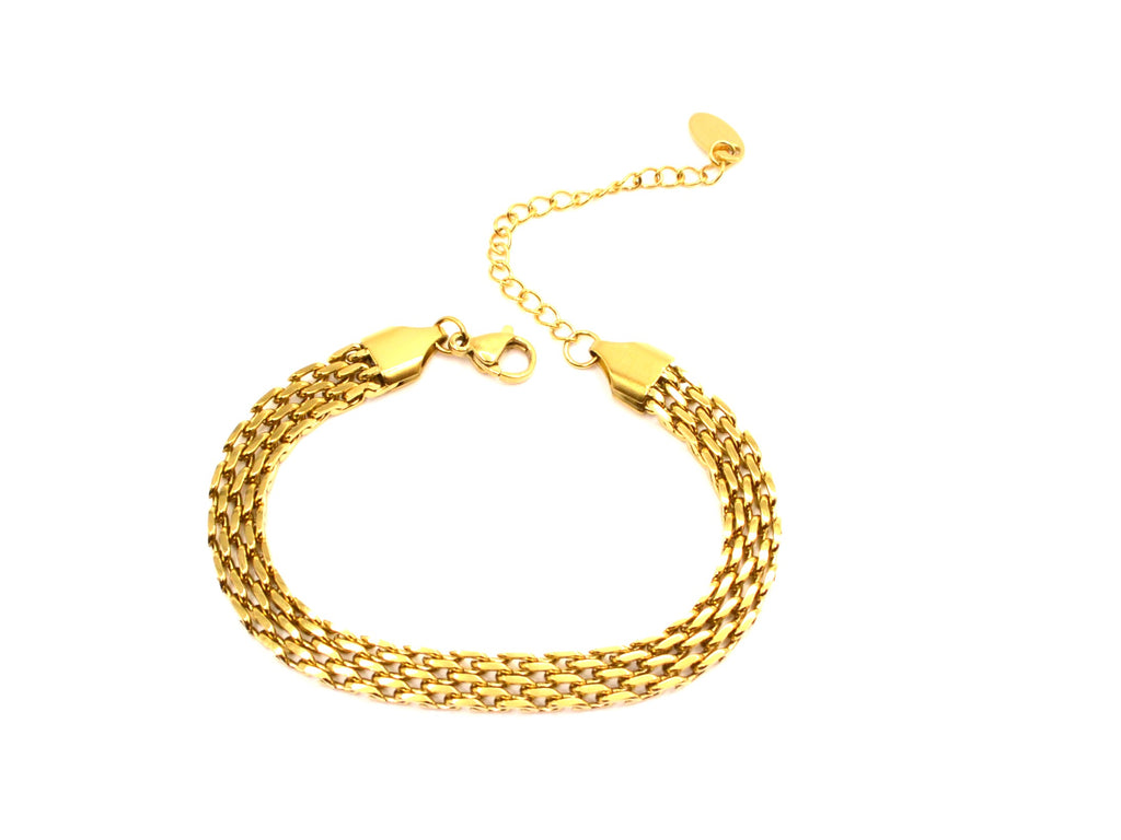 Armband | 18K Gold - Mesh - B 7mm - L 15,5+5cm - Damen