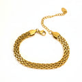 Armband | 18K Gold - Mesh - B 7mm - L 15,5+5cm - Damen