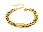 Armband | 18K Gold - Cuban - B 8mm - L 16+4cm - Damen