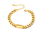 Armband | 18K Gold - Cuban - B 8mm - L 16+4cm - Damen