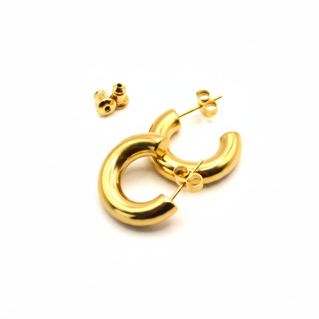 Creolen | 18K Gold - Open Hoops - 20mm - Damen