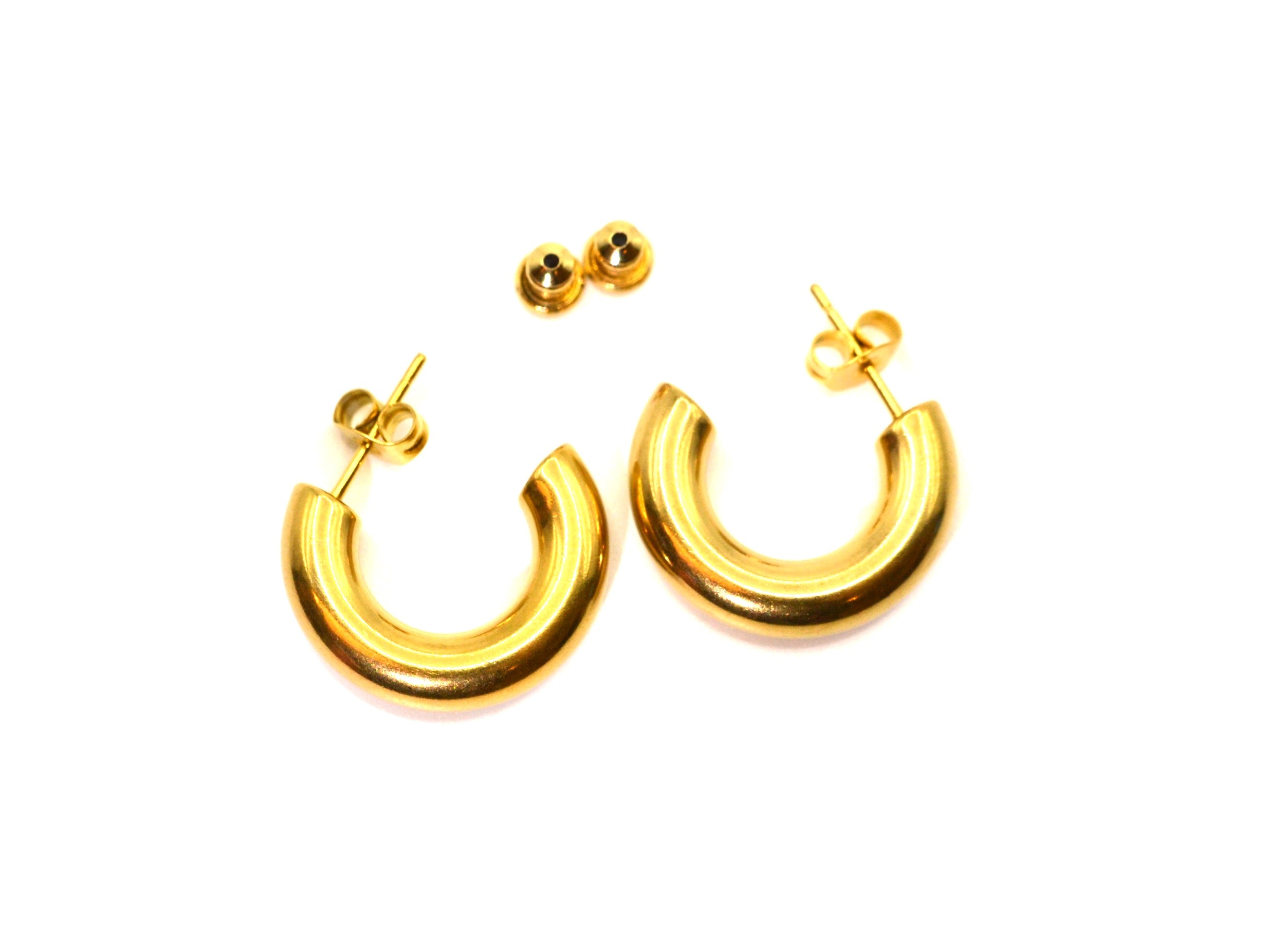 Creolen - 18K Gold - 20mm - Damen - Ohrringe - Wasserfest