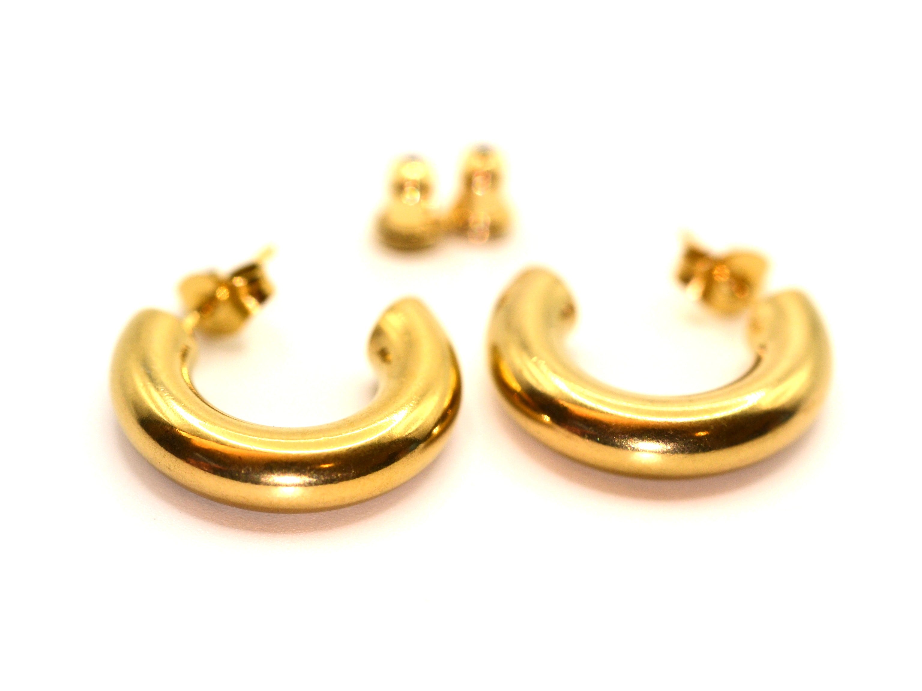 Creolen - 18K Gold - 20mm - Damen - Ohrringe - Wasserfest