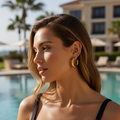 Creolen | 18K Gold - Open Hoops - 25mm - Damen