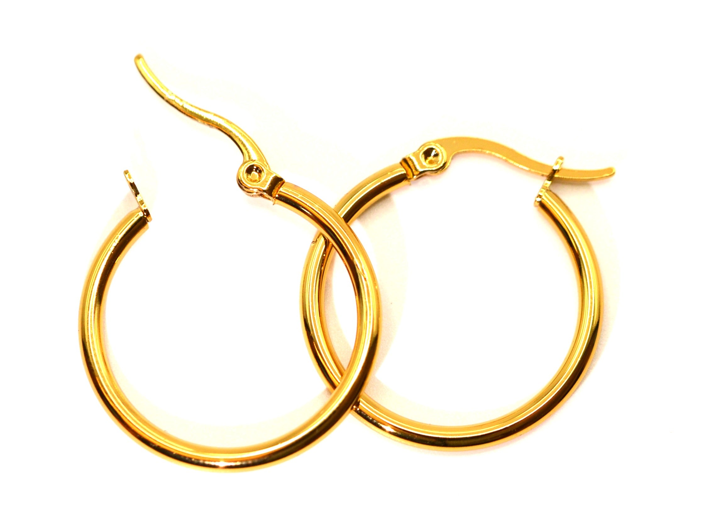 Creolen - 18K Gold - 25mm - Ohrringe - Damen