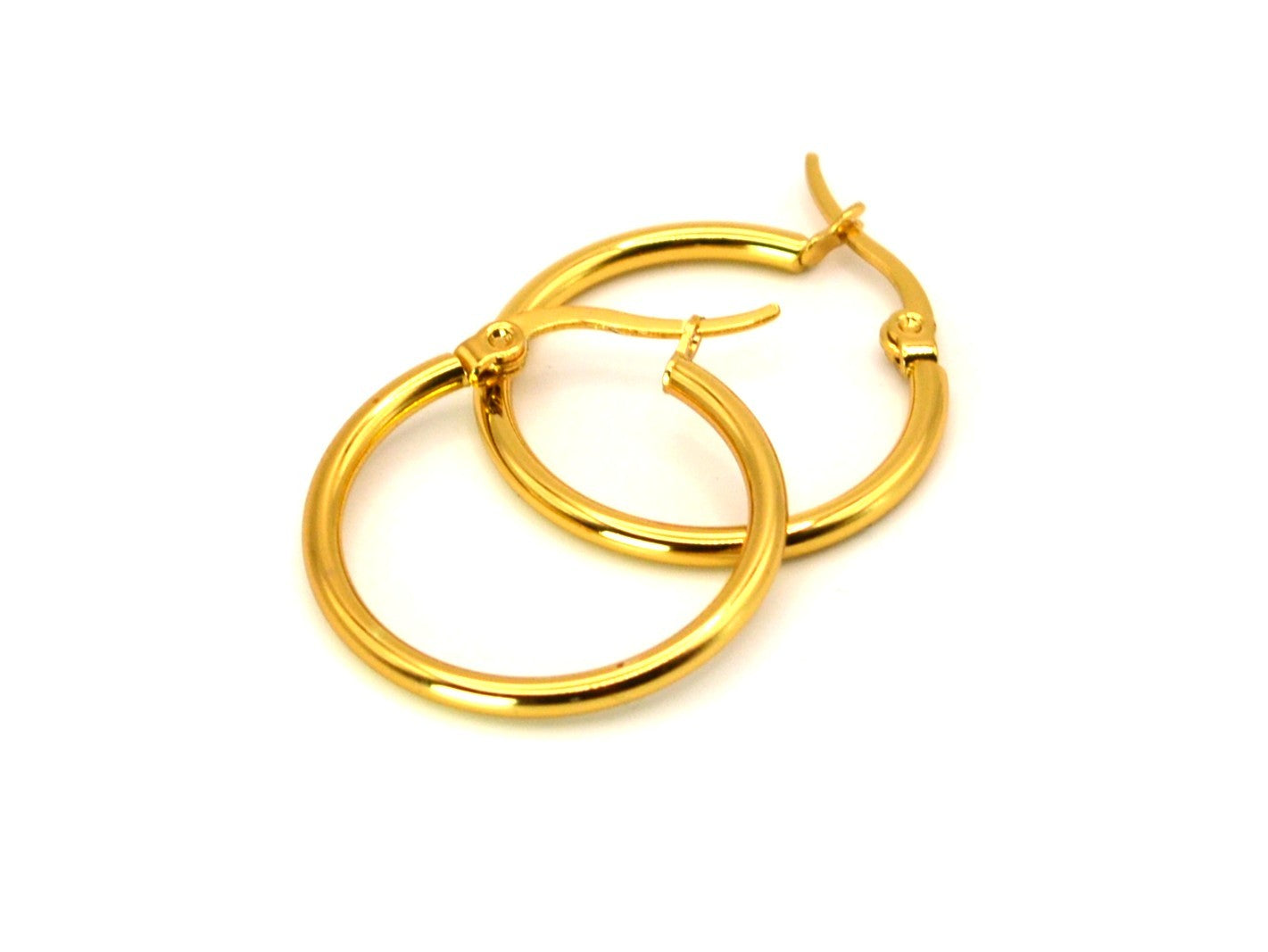 Creolen - 18K Gold - 25mm - Ohrringe - Damen
