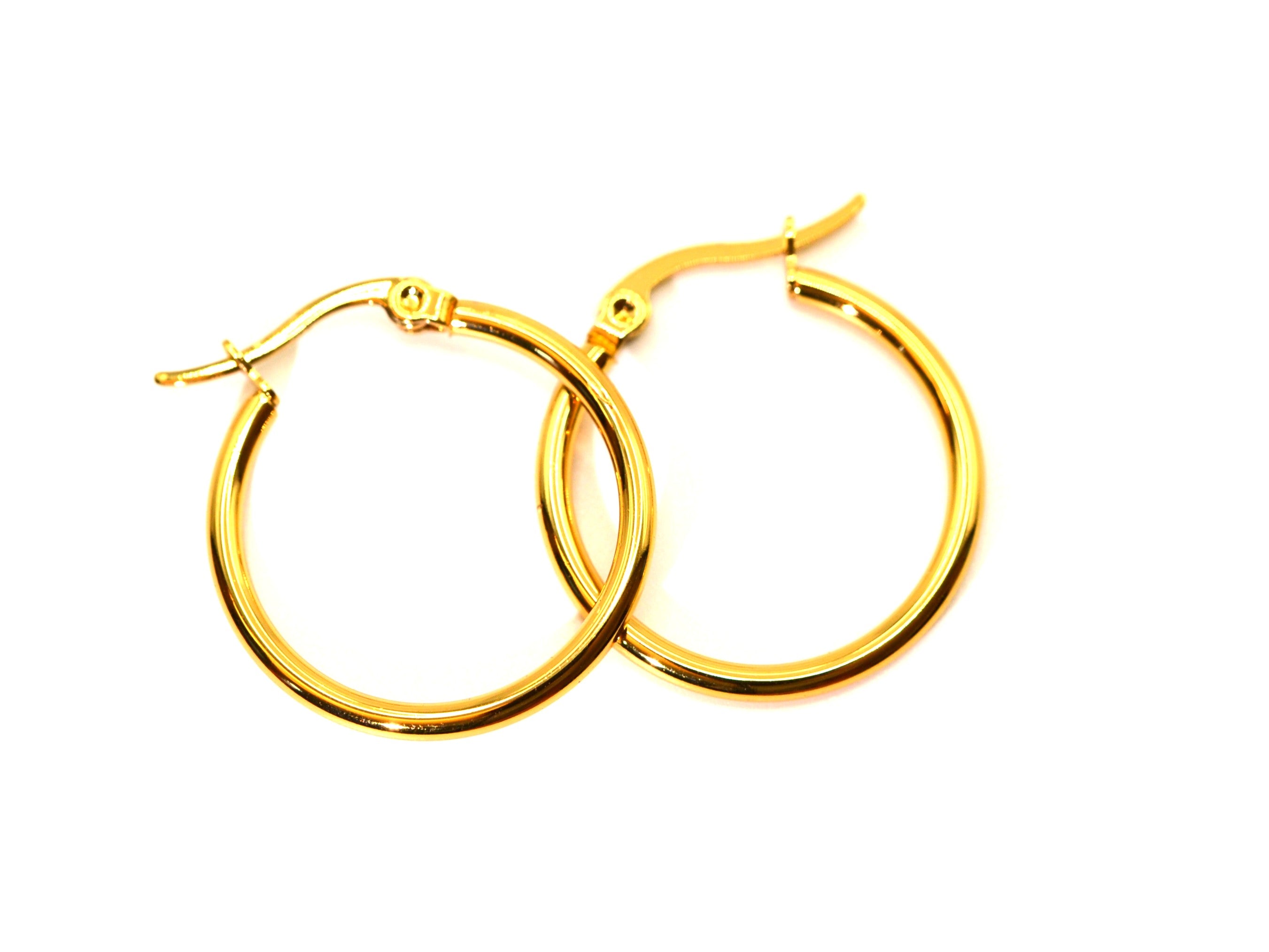 Creolen - 18K Gold - 25mm - Ohrringe - Damen