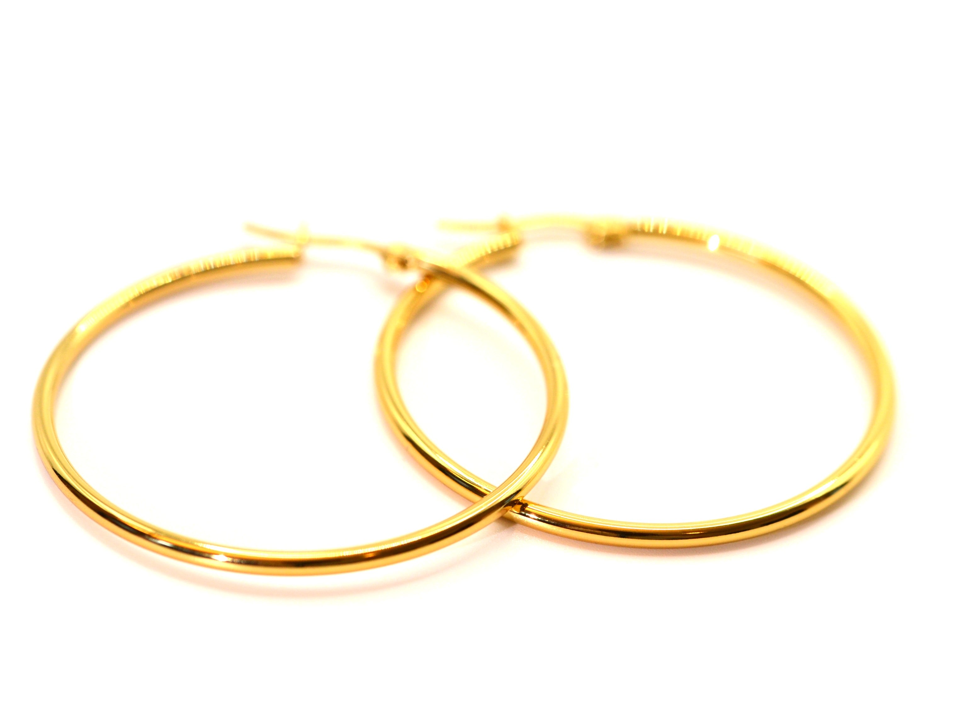 Creolen - 18K Gold - 45mm - Ohrringe - Damen