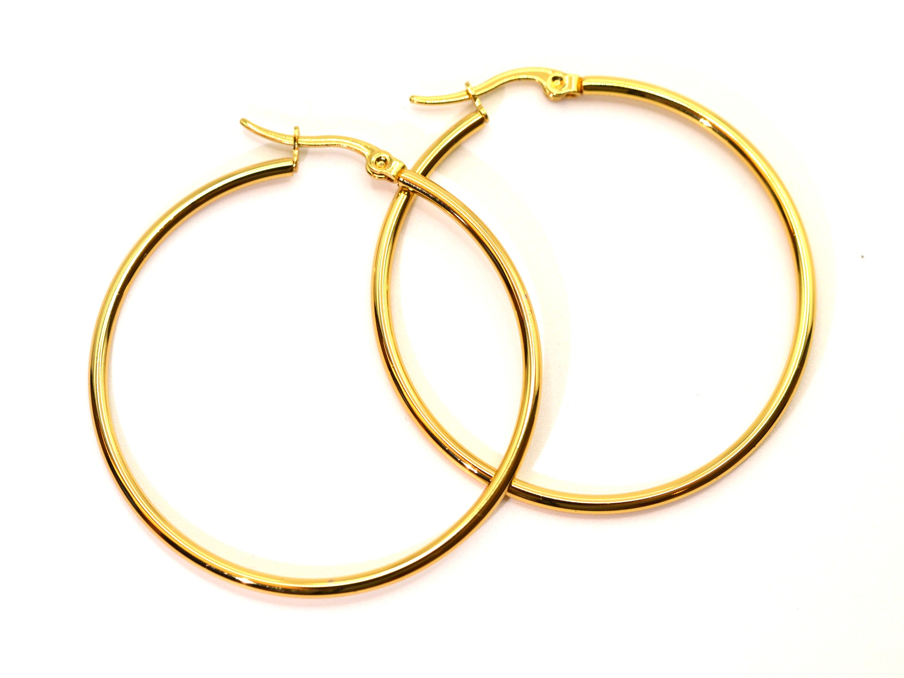 Creolen - 18K Gold - 45mm - Ohrringe - Damen