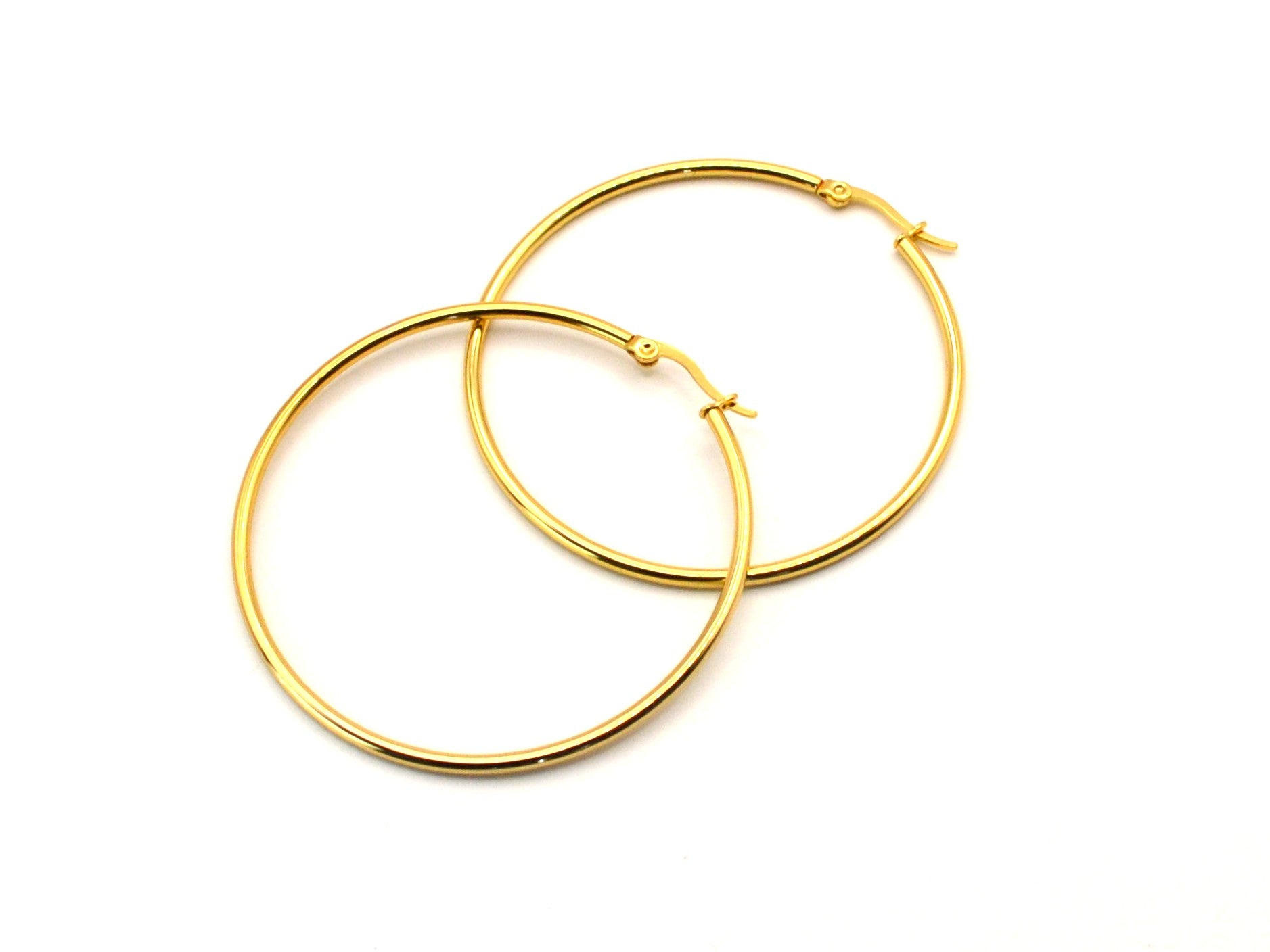 Creolen - 18K Gold - 55mm - Ohrringe - Damen